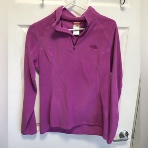 Womens The North Face Fleece Quarter Zip Pullover Sz M